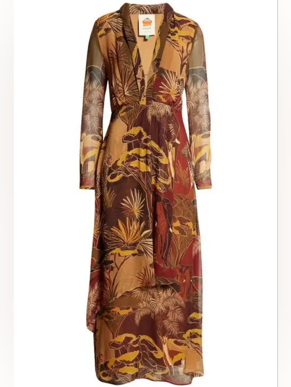 NWT FARM RIO | $240 Caramel Savana Dream Maxi Dress - Picture 9 of 15
